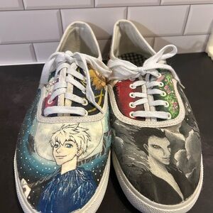 Custom Handpainted /Drawn Rise Of The Guardians Sneakers Shoes Women's Sz 10